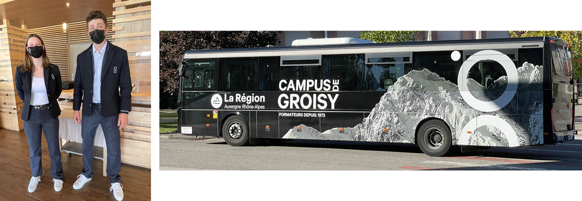 bus du campus et tenues civiles